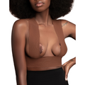 BYE-BRA - FITA ADESIVA CORPORAL 5 M X 6,5 CM + 3 PARES DE PROTEÇÕES DE MAMA MARROM