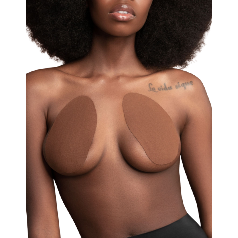 BYE-BRA - AUMENTO DE MAMA + 3 PARES ACETINADOS CASTANHOS TAMANHO F/H