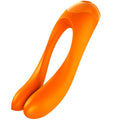 SATISFYER - VIBRADOR DEDOS CANDY CANE LARANJA