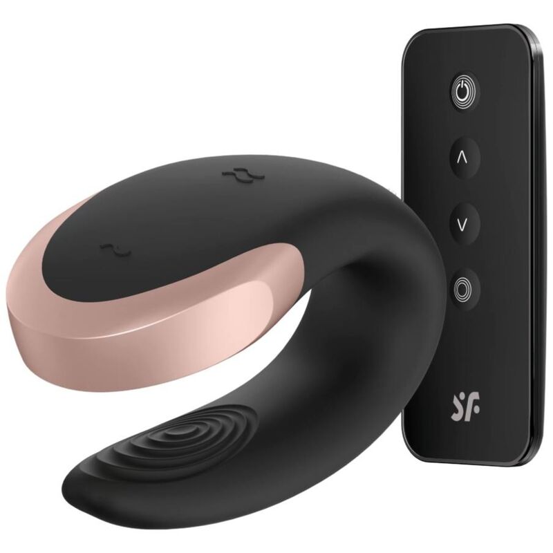 SATISFYER - VIBRADOR DUPLO LOVE LUXURY PARTNER PRETO