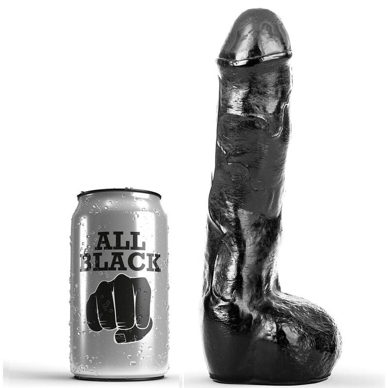 ALL BLACK - PÉNIS ANAL REALISTA 20 CM
