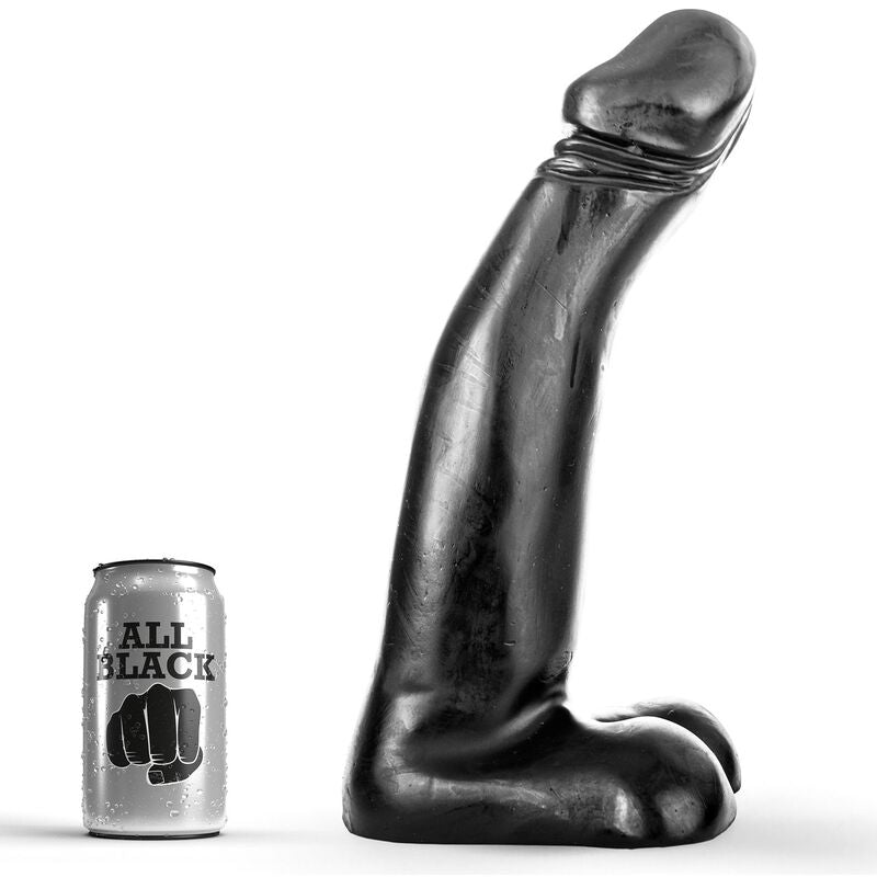ALL BLACK - DILDO FISTING REALISTA PRETO 29 CM