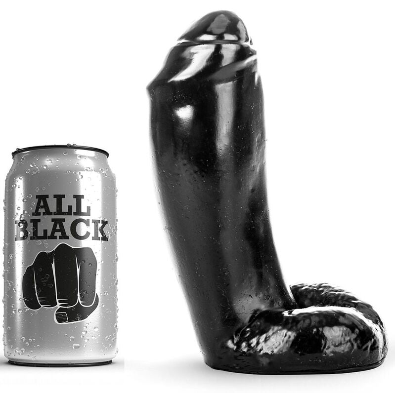 ALL BLACK - DILDO REALISTA 18 CM