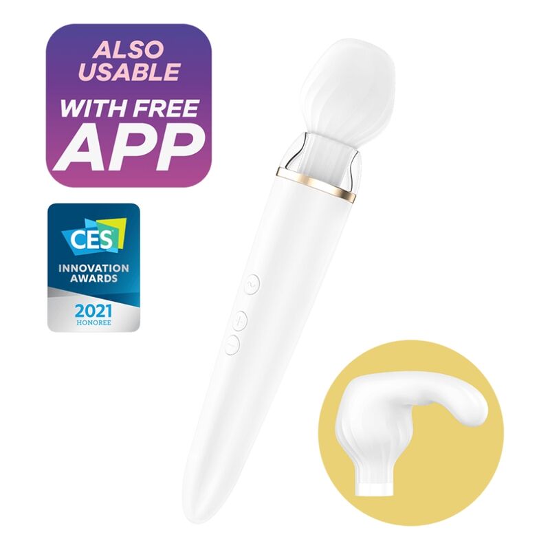 SATISFYER - APLICAÇÃO DOUBLE WANDER BRANCA
