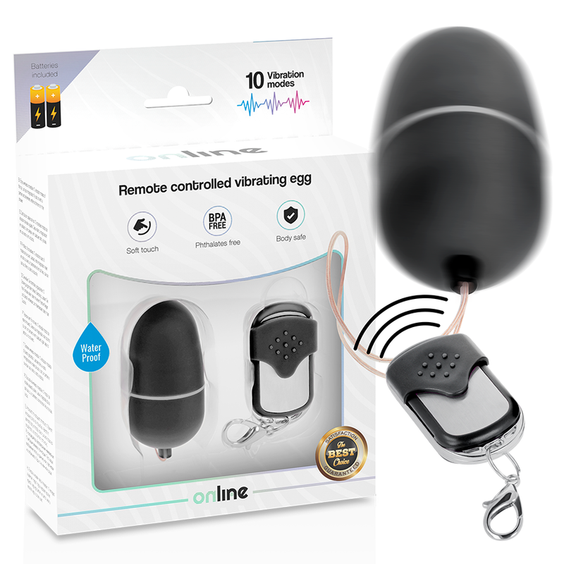 ONLINE - OVO VIBRATÓRIO CONTROLO REMOTO M PRETO