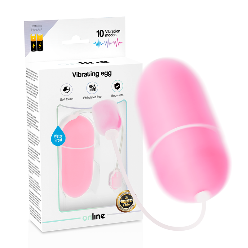 ONLINE - OVO VIBRATÓRIO ROSA IMPERMEÁVEL