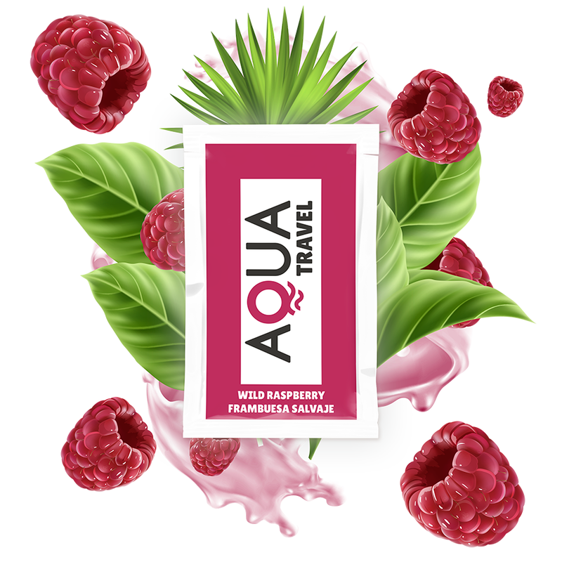 AQUA TRAVEL - LUBRIFICANTE À BASE DE ÁGUA SABOR FRAMBOESA SELVAGEM 6 ML