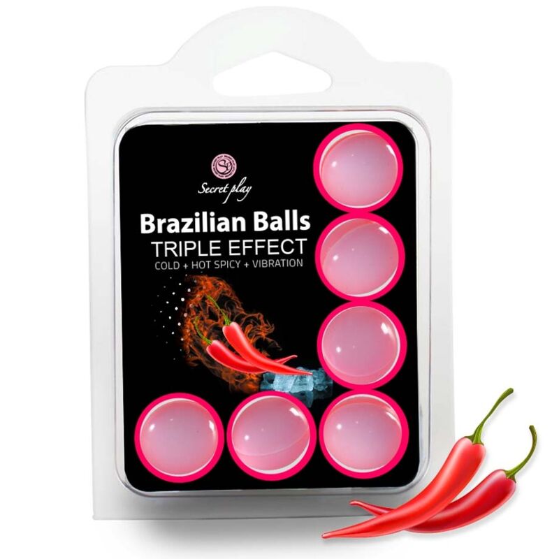 SECRETPLAY - CONJUNTO DE 6 BOLAS BRASILEIRAS TRIPLE EFEITO