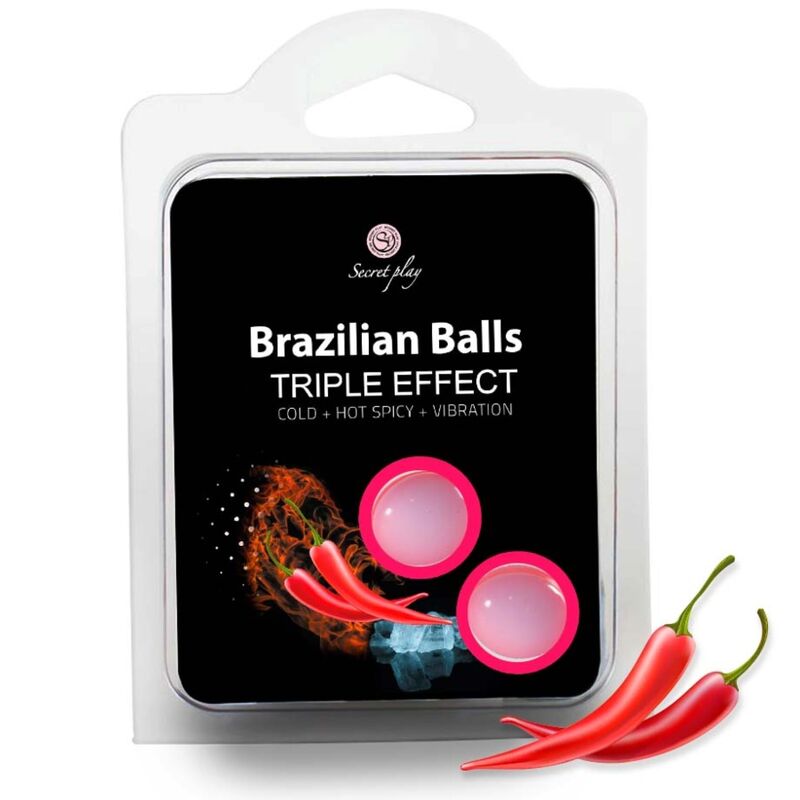 SECRETPLAY - CONJUNTO DE 2 BOLAS BRASILEIRAS TRIPLO EFEITO