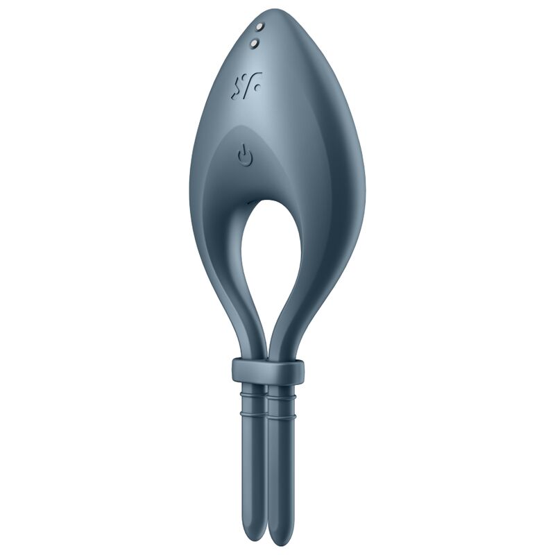 SATISFYER - APLICADOR ANEL VIBRADOR BULLSEYE CINZENTO