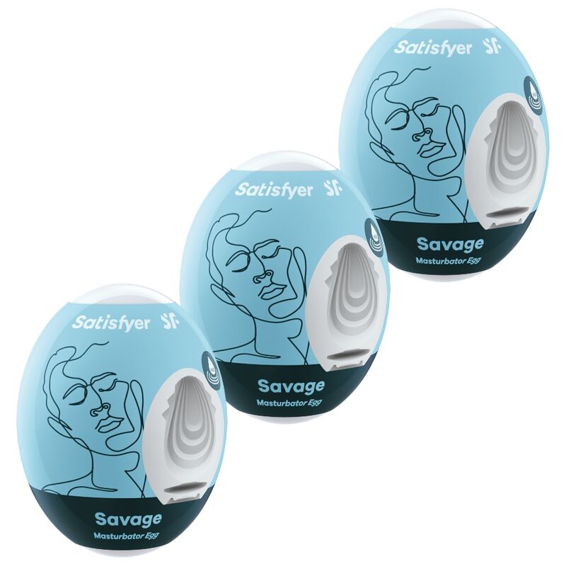SATISFYER - 3 OVOS DE MASTURBAÇÃO SAVAGE