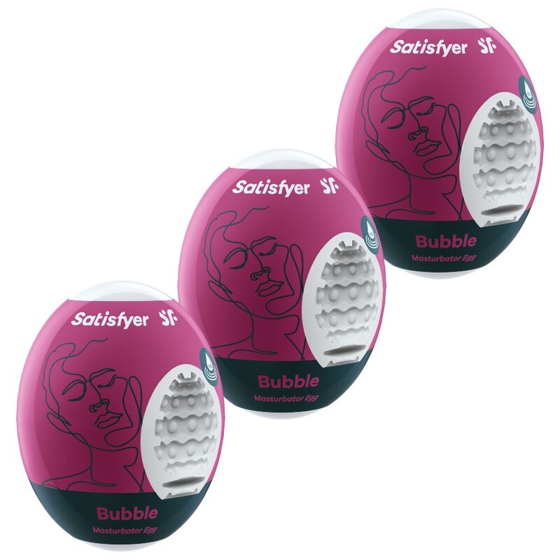 SATISFYER - 3 OVOS DE MASTURBAÇÃO BUBBLE