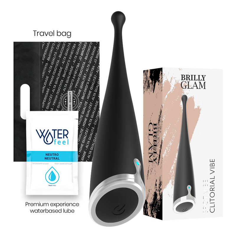 BRILLY GLAM - VIBRADOR CLITORIANO SPOT VIBE PRETO