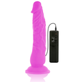 DIVERSIA - DILDO VIBRADOR FLEXÍVEL ROXO 21 CM -Ø- 4.9 CM