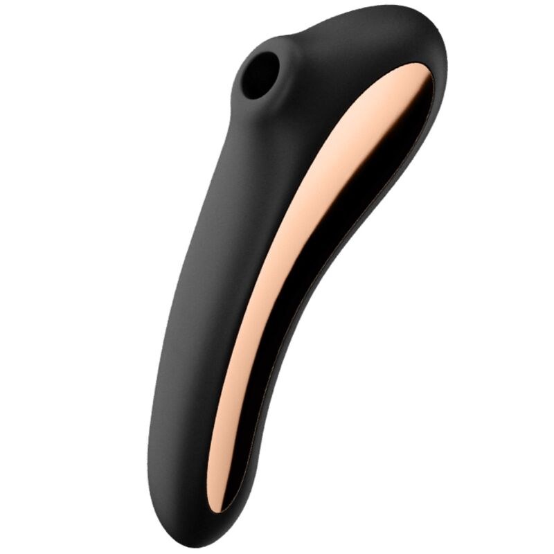 SATISFYER - VIBRADOR DE SUCÇÃO DE CLITÓRIS E ESTIMULAÇÃO DE PONTO G DUAL KISS AIR PULSE PRETO