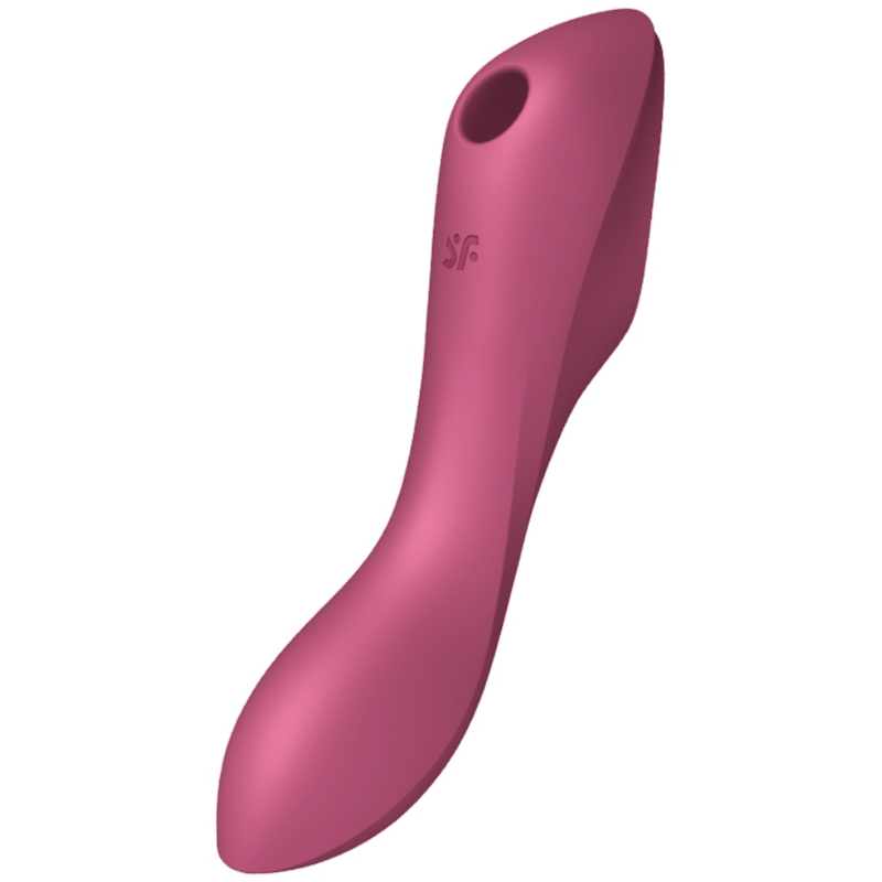 SATISFYER - ESTIMULADOR E VIBRADOR CURVY TRINITY 3 VERMELHO