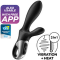 SATISFYER - APLICAÇÃO HEAT CLIMAX+ VIBRADOR ANAL PRETO