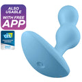 SATISFYER - APLICAÇÃO DE PLUG VIBRATÓRIO DEEP DIVER AZUL
