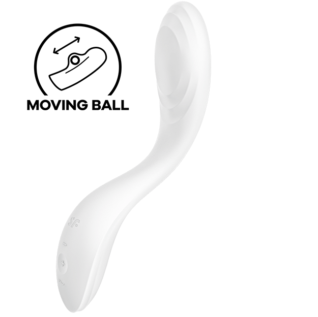 SATISFYER - VIBRADOR SPOT G RRROLLING PRAZER BRANCO