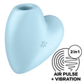 SATISFYER - CUTIE HEART STIMULATEUR ET VIBRATEUR DE PULSE D'AIR BLEU