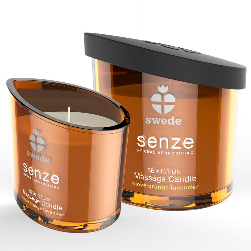 SWEDE - VELA DE MASSAGEM SEDUÇÃO SENZE - CRAVO, LARANJA, ALFAZEMA