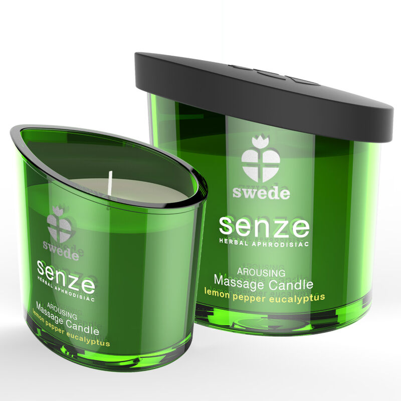 SWEDE - VELA DE MASSAGEM EXCITANTE SENZE - LIMÃO, PIMENTA, EUCALIPTO