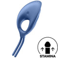 SATISFYER - VIBRADOR DE ANEL SWORDSMAN AZUL