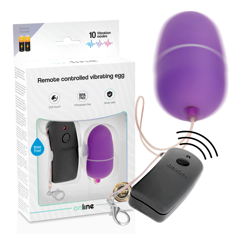 ONLINE - OVO VIBRATÓRIO COM CONTROLO REMOTO LILÁS