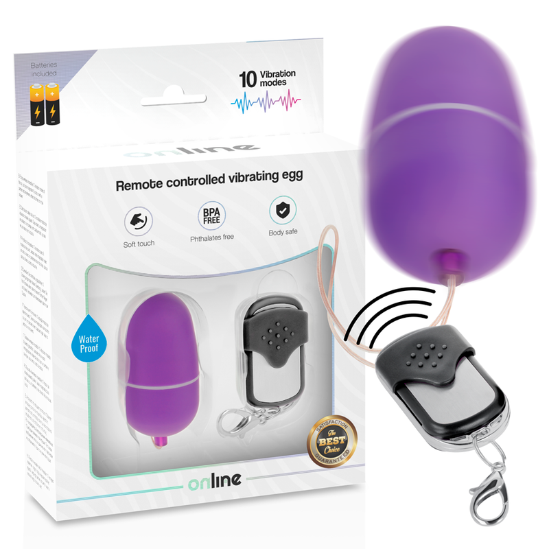 ONLINE - OVO VIBRATÓRIO CONTROLO REMOTO M LILÁS