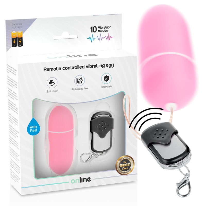 ONLINE - OVO VIBRATÓRIO CONTROLO REMOTO L ROSA