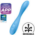 SATISFYER - APLICAÇÃO MÚLTIPLA VIBRADOR G-SPOT FLEX 4+ AZUL
