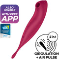 SATISFYER - APLICAÇÃO DE ESTIMULADOR E VIBRADOR TWIRLING PRO+ VERMELHO