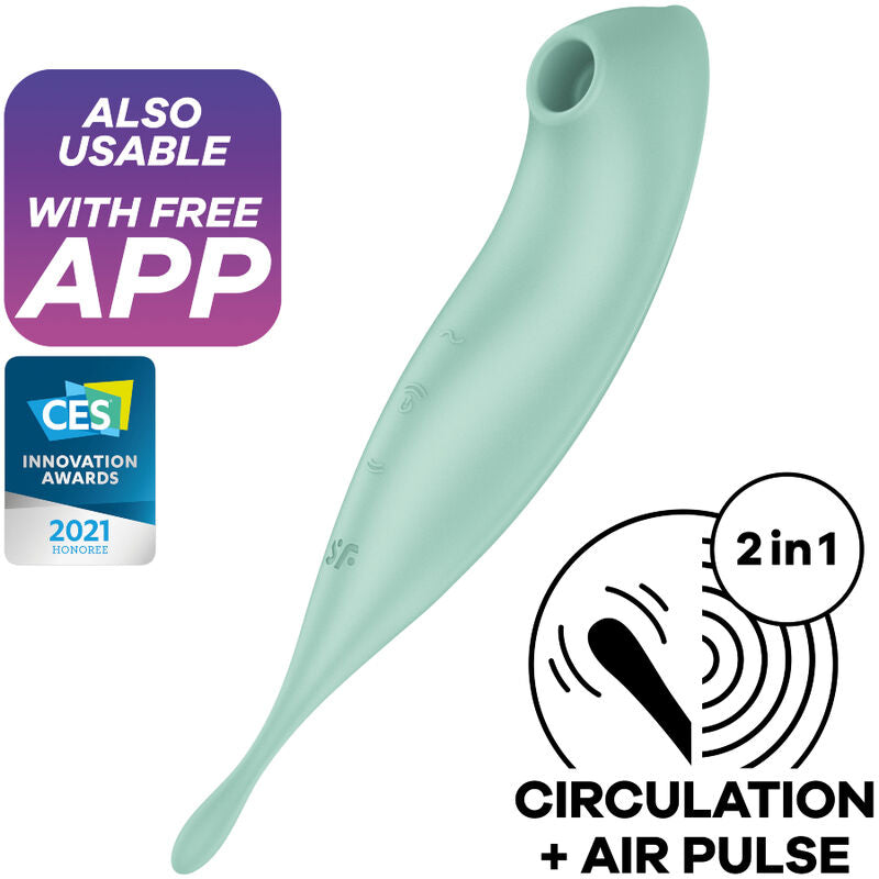SATISFYER - APLICAÇÃO PARA ESTIMULADOR E VIBRADOR TWIRLING PRO+ VERDE