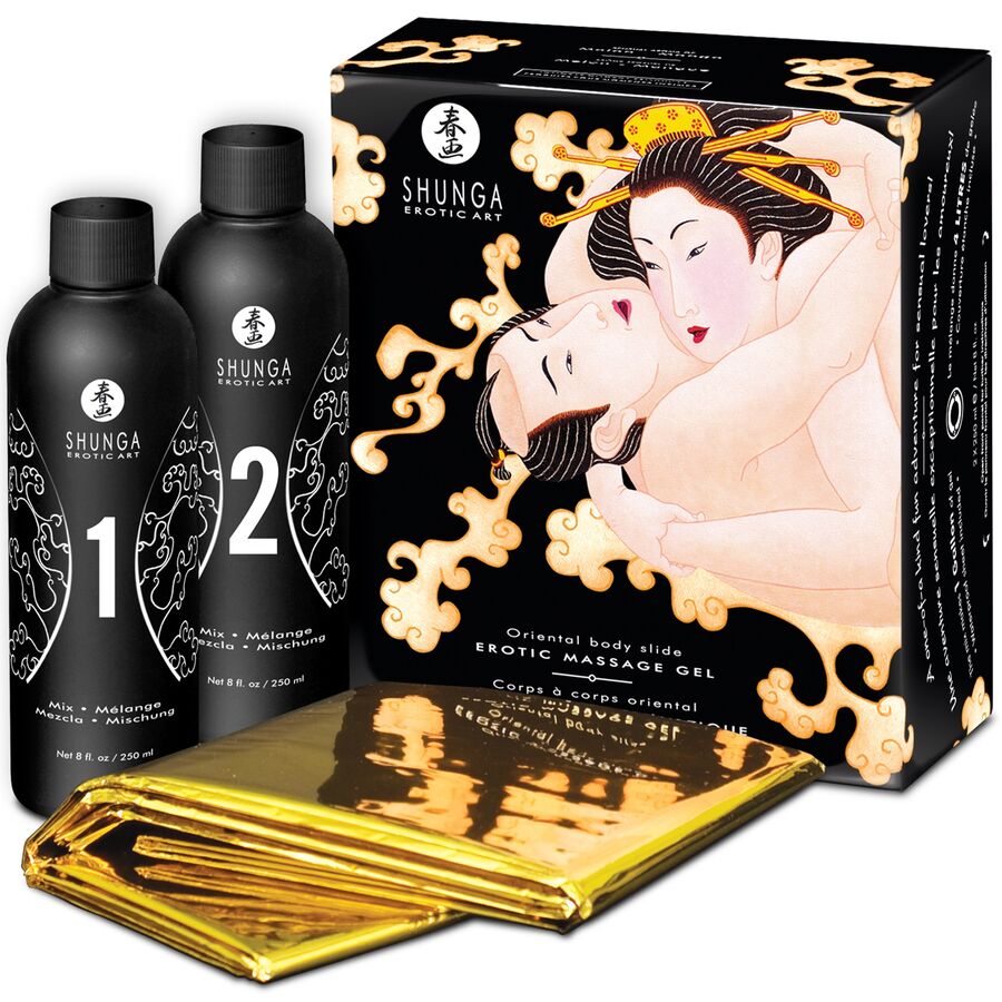 SHUNGA - GEL DE MASSAGEM ERÓTICA CORPO A CORPO MELÃO MANGA ORIENTAL