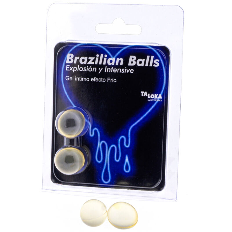 TALOKA - 2 BOLAS BRASILEIRAS GEL EXCITANTE EFEITO FRIO E VIBRAÇÃO