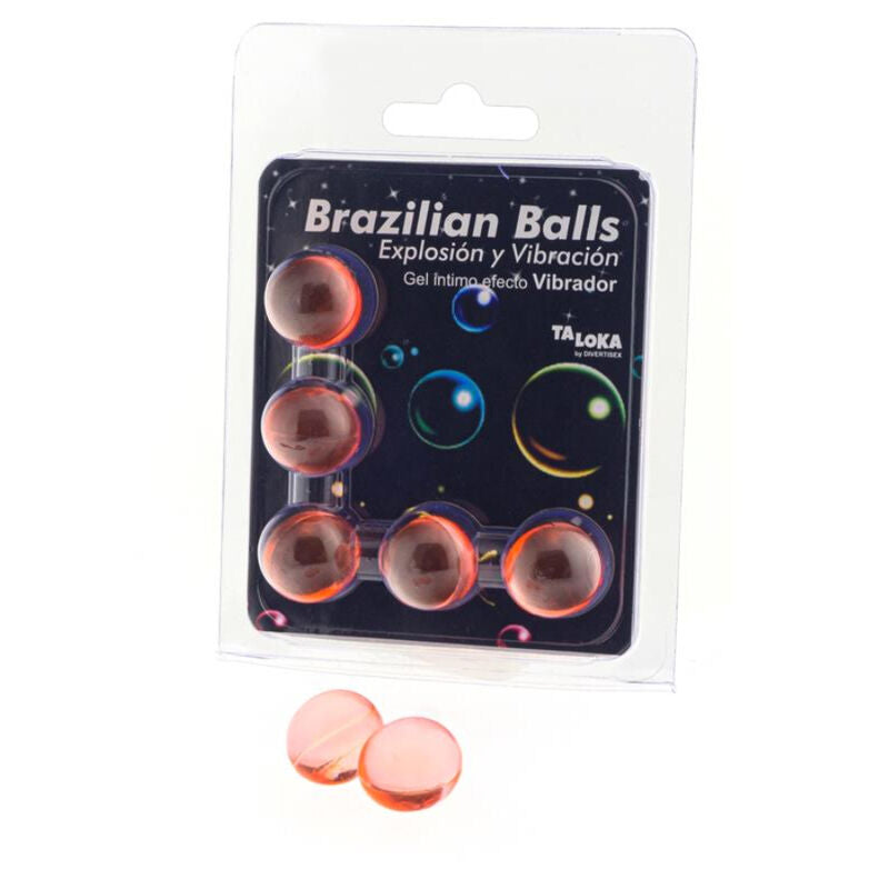 TALOKA - 5 BOLAS BRASILEIRAS GEL EXCITANTE EFEITO VIBRATÓRIO
