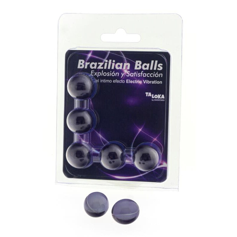 TALOKA - 5 BOLAS BRASILEIRAS EFEITO VIBRANTE ELÉTRICO GEL EXCITANTE