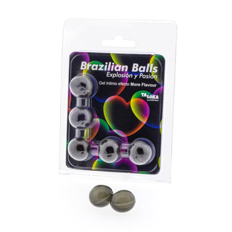 TALOKA - 5 BOLAS BRASILEIRAS MAIS EFEITO DE SABOR GEL EXCITANTE