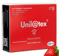 UNILATEX - PRESERVATIVOS VERMELHOS / MORANGO 144 UNIDADES