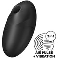 SATISFYER - ESTIMULADOR E VIBRADOR VULVA LOVER 3 PRETO