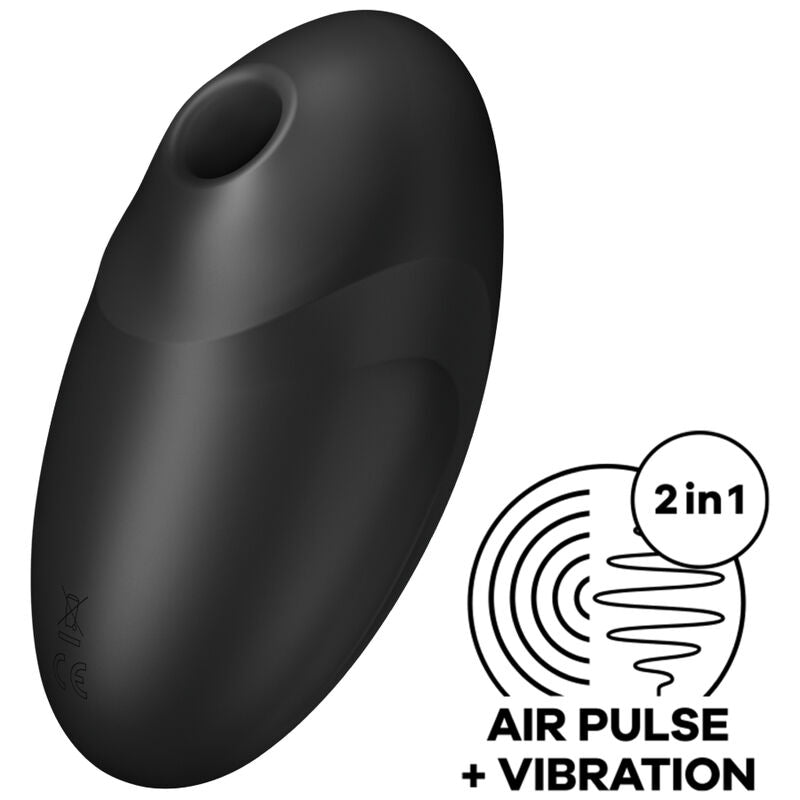 SATISFYER - ESTIMULADOR E VIBRADOR VULVA LOVER 3 PRETO
