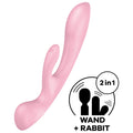 SATISFYER - VIBRAÇÃO HÍBRIDA TRIPLA OH ROSA