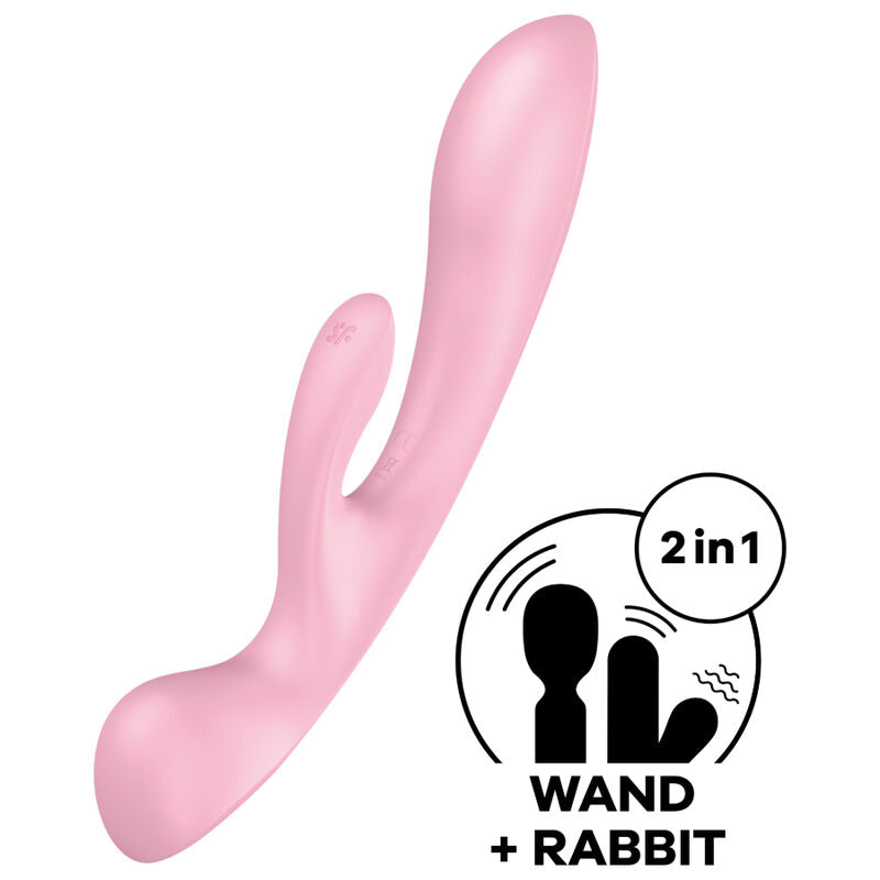 SATISFYER - VIBRAÇÃO HÍBRIDA TRIPLA OH ROSA