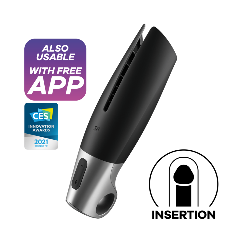 SATISFYER - MASTURBADOR POTENTE PRETO