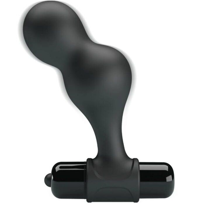 MR PLAY - PLUG ANAL VIBRADOR EM SILICONE PRETO