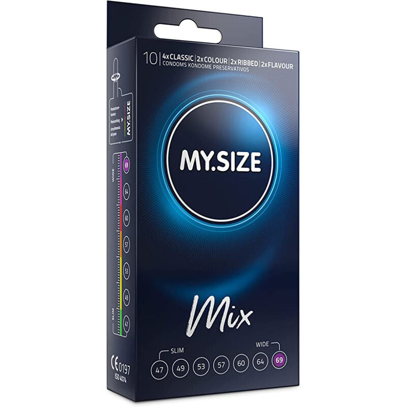 MY SIZE - MISTURA DE PRESERVATIVOS 69 MM 10 UNIDADES