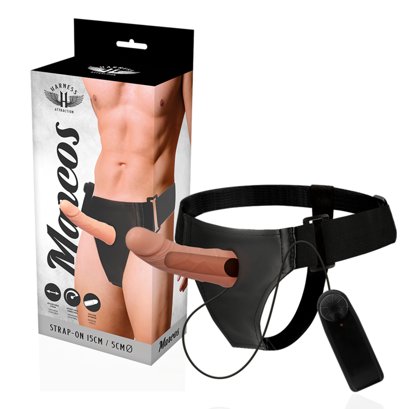 ARNÊS DE ATRAÇÃO - ANÉIS OCOS RÍGIDOS COM VIBRADOR 15 CM -O- 5 CM