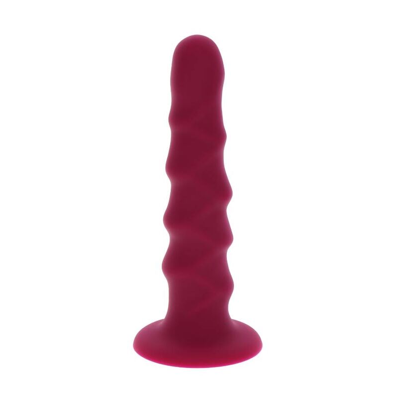 REALISTA - DONG ESTRIADO 12 CM VERMELHO