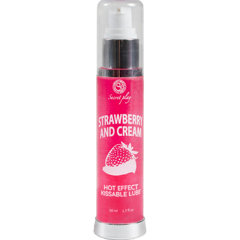 SECRETPLAY - LUBRIFICANTE 2 EM 1 EFEITO AQUECIMENTO MORANGO & NATA 50 ML