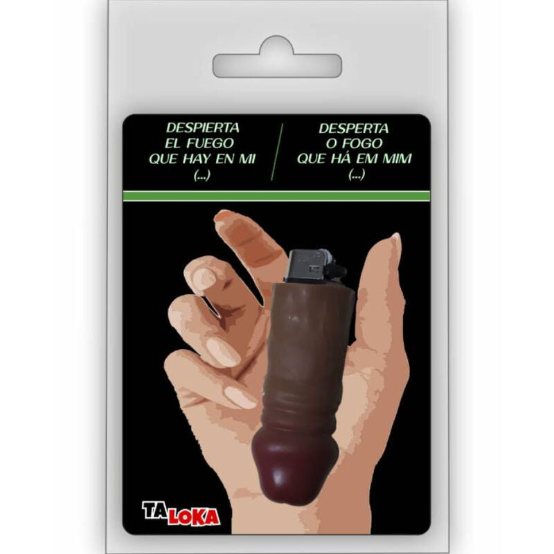 TALOKA - ISQUEIRO FANTÁSTICO EM FORMA DE PÉNIS COR DE MULATO 100% RECARREGÁVEL